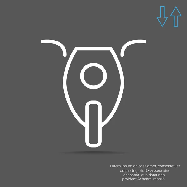 Basit web satırı motosiklet — Stok Vektör