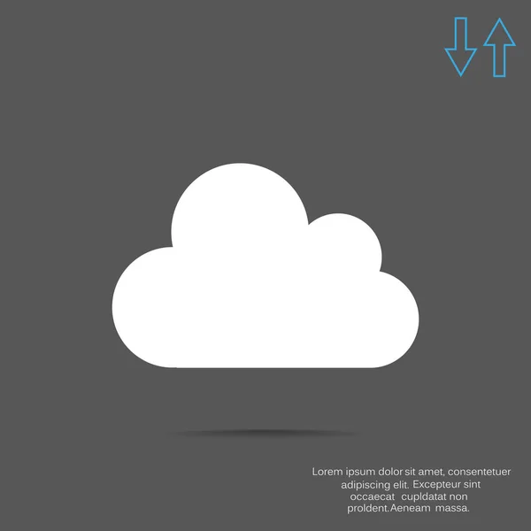 Ícone de sinal de nuvem — Vetor de Stock