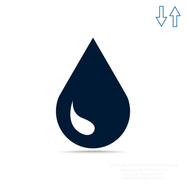 Liquid droplet simple web icon — Stock Vector