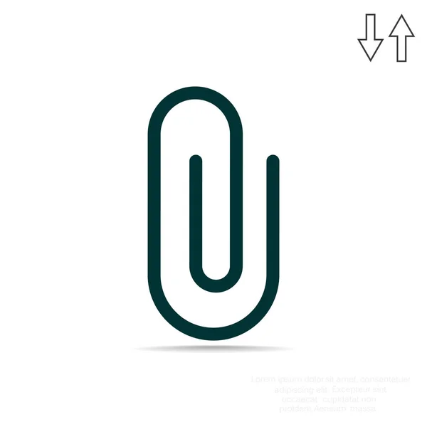 Simple paper clip web icon — Stock Vector