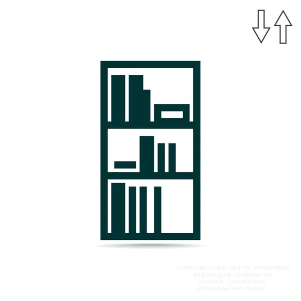 Icône simple bibliothèque — Image vectorielle