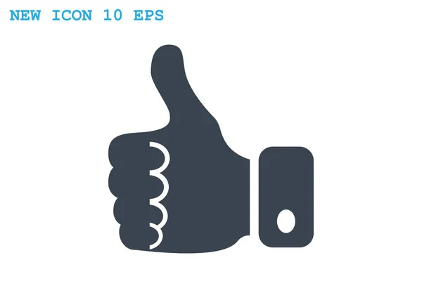 Pulgar encima del icono simple — Vector de stock