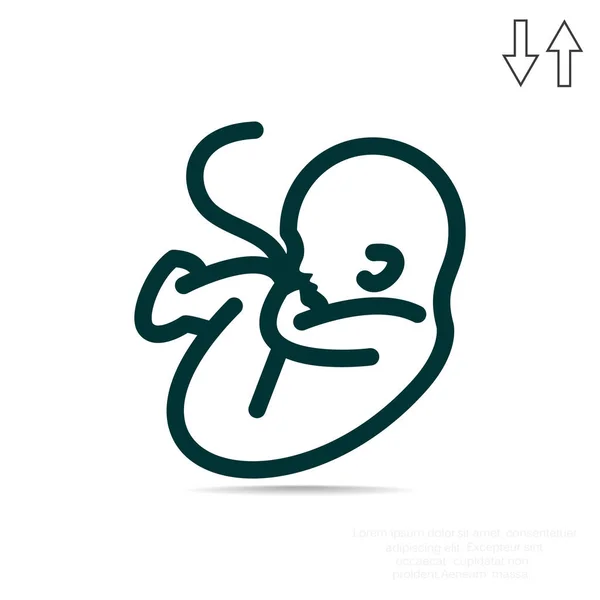 Baby eenvoudig pictogram — Stockvector