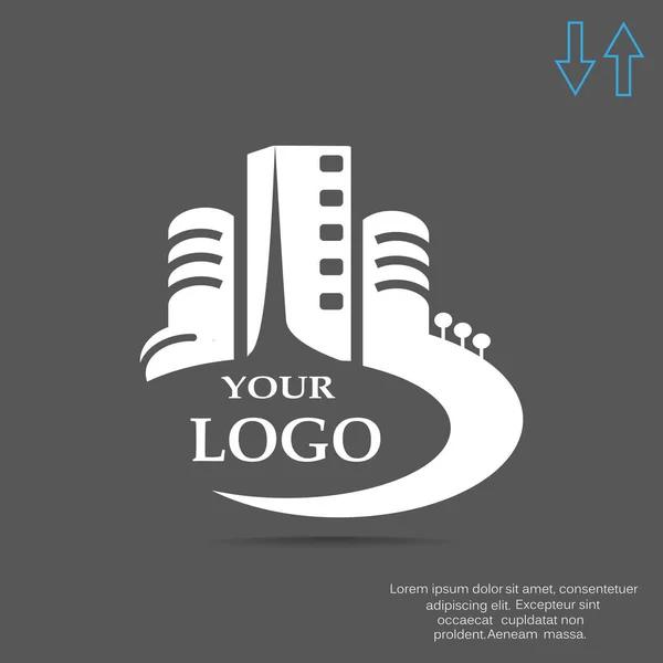 Логотип городских зданий для Вашей компании — стоковый вектор