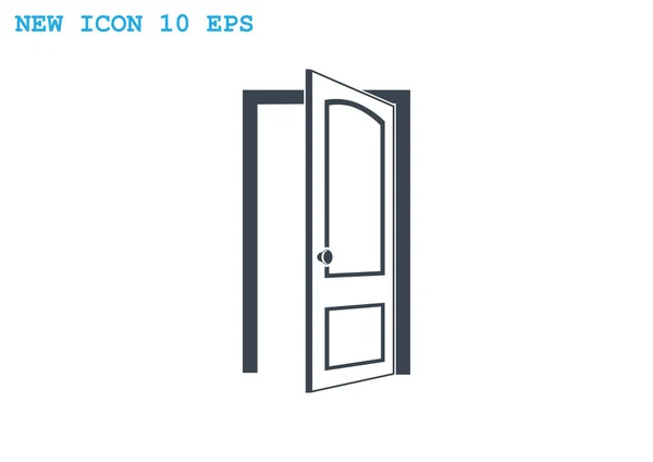 문 평면 아이콘 — 스톡 벡터