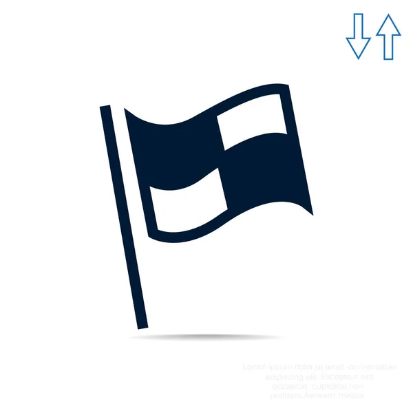 Простий значок прапорця — стоковий вектор