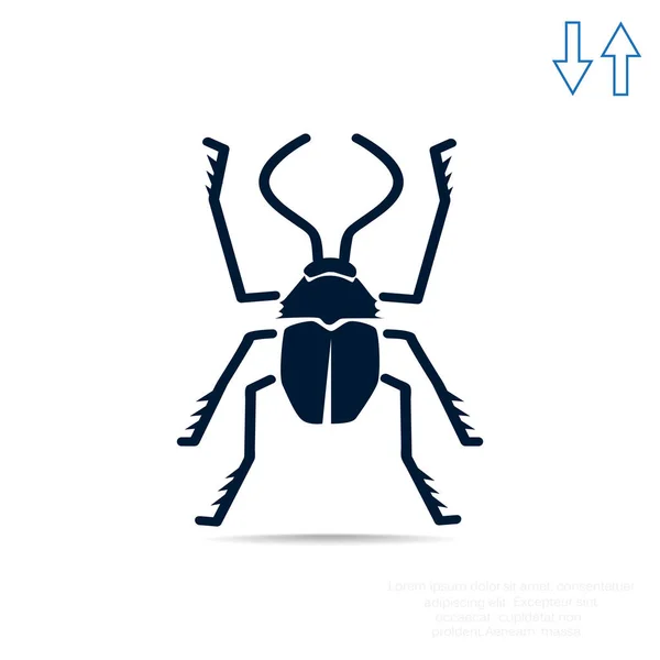 Bugg symbol med disposition beetle — Stock vektor