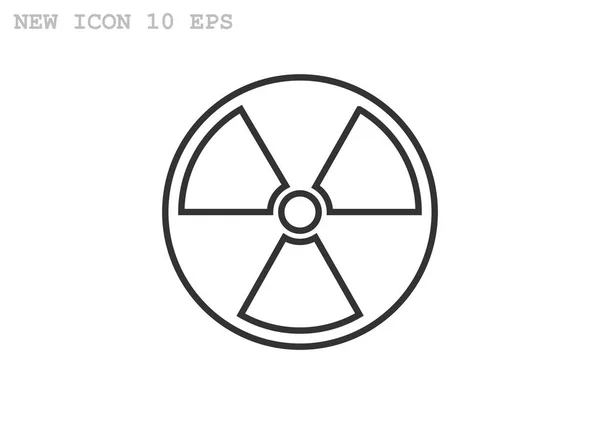 Icono simple de signo de radiación — Archivo Imágenes Vectoriales