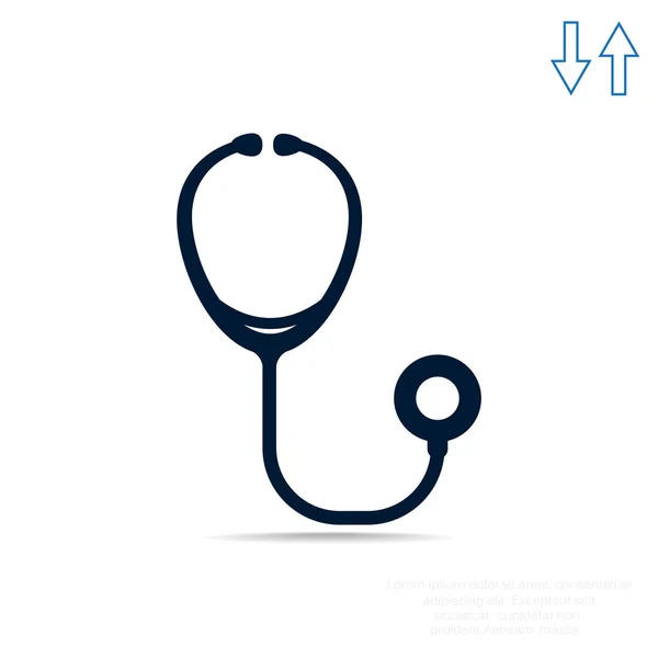 Stethoscope simple web icon — Stock Vector