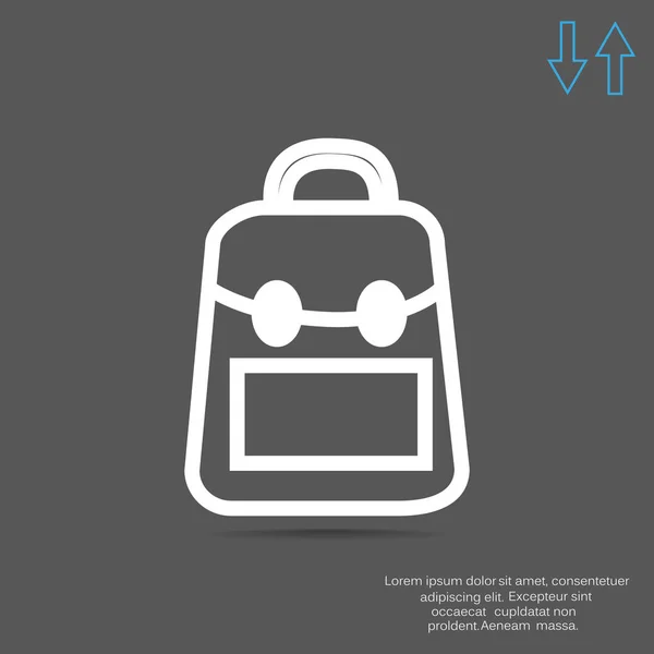 Silhouette of school backpack — Stock Vector