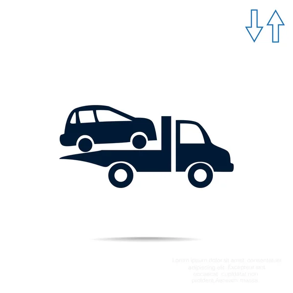 Icône de remorquage camion — Image vectorielle