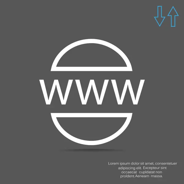 Www web pictogram — Stockvector