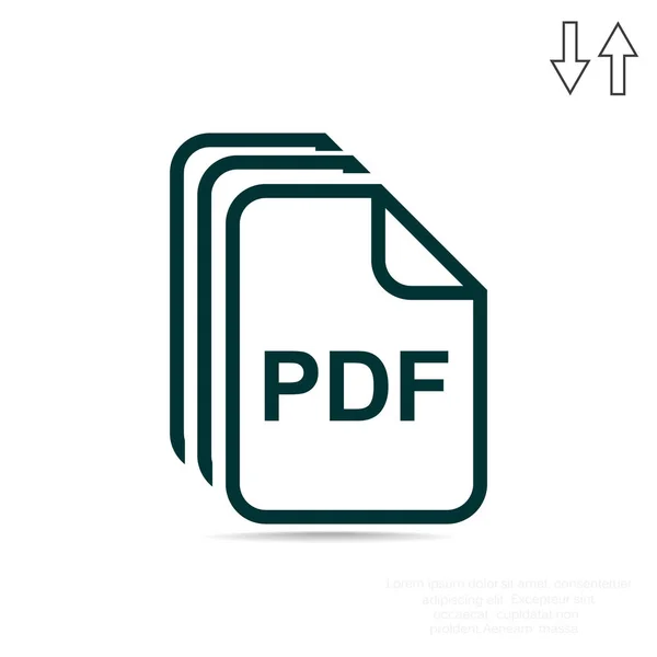 Ikony płaski plik PDF — Wektor stockowy