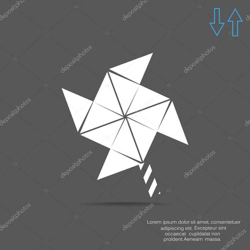 Windmill propeller toy web icon