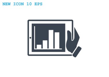 Diyagram düz simgesi 