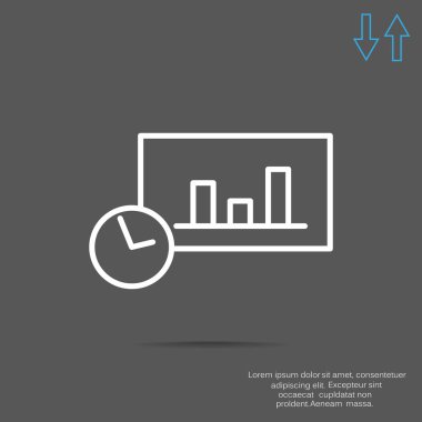 Diyagram düz simgesi 