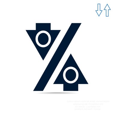 Yüzde işareti ile okları