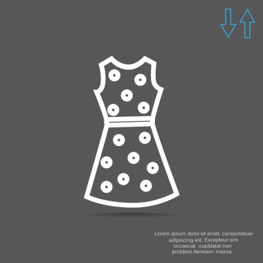 elbise düz simgesi 