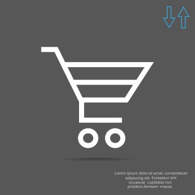 alışveriş sepeti basit simgesi