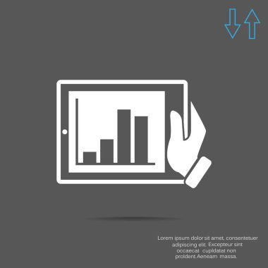 Diyagram düz simgesi 