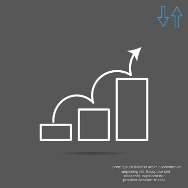 Diyagram düz simgesi 