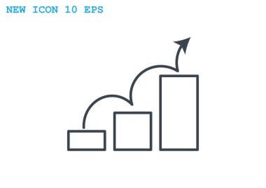 Diyagram düz simgesi 