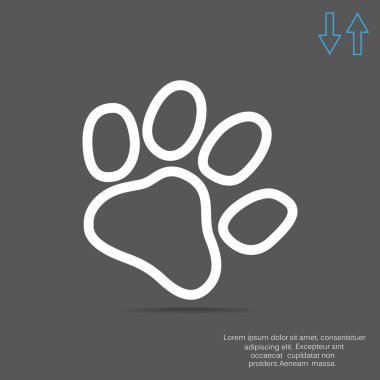 Köpek pençe parça basit simgesi