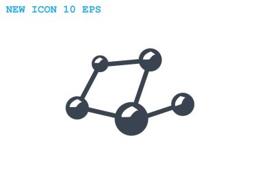 Molecular compound web icon clipart