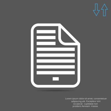 Belge dosya basit web simgesi