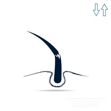 Hasarlı saçın web simgesi