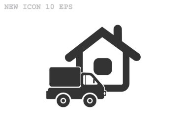 sevk irsaliyesi düz simgesi 