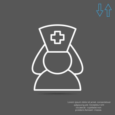 Hemşire basit simgesi