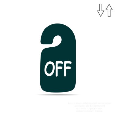 Etiket asılı üzerinde yazıt