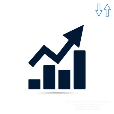 Diyagram düz simgesi 