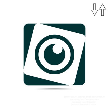 Objektif göz web simgesi