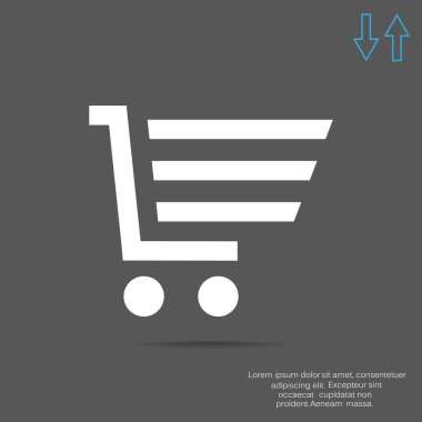 alışveriş sepeti basit simgesi