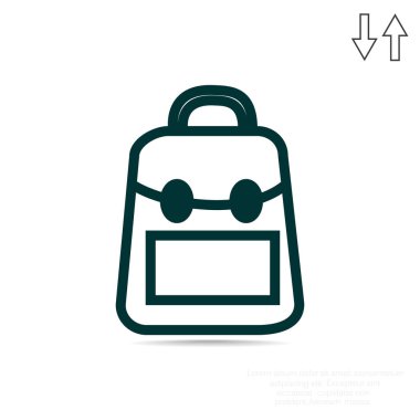 okul sırt çantası silüeti