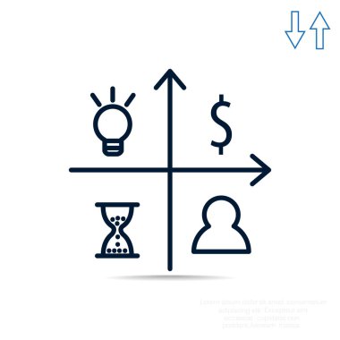 Diyagram düz simgesi 