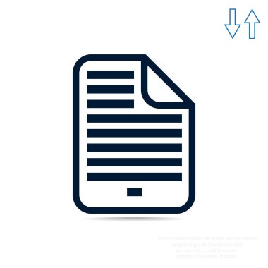 Belge dosya basit web simgesi