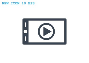 Oynat düğmesini smartphone cep telefonu ile