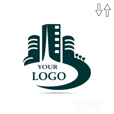 Şirketiniz için şehir binaları logosu