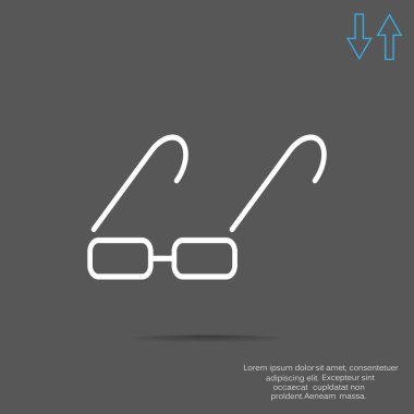 gözlük basit simgesi