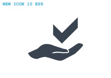 el web simgesi üzerinde onay işareti