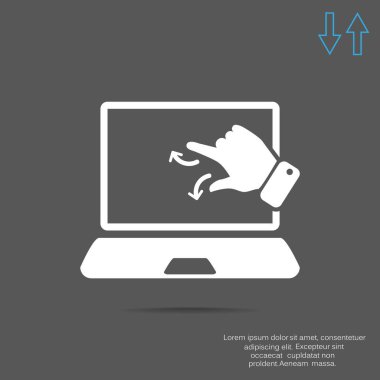 dizüstü bilgisayar basit simgesi