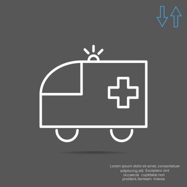 Ambulans araba web simgesi