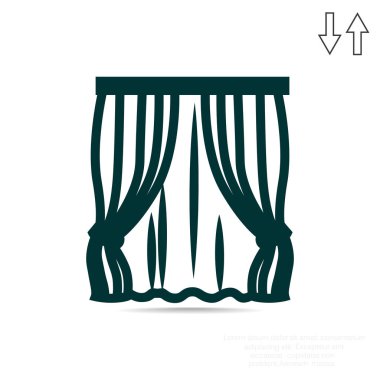 perde düz simgesi 