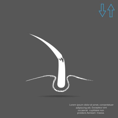 Hasarlı saçın web simgesi