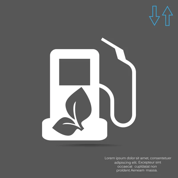 Ícone do posto de gasolina Eco — Vetor de Stock