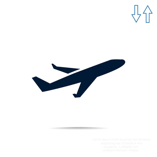 Flygplan spindelväv ikonen — Stock vektor