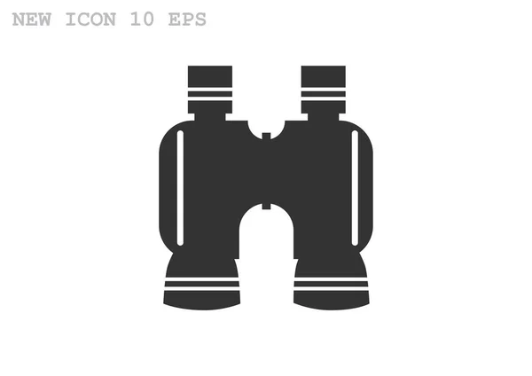 Icono web binocular — Vector de stock